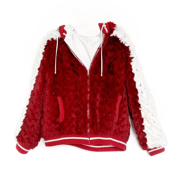 Reversible Fur Varsity Jacket - Picture 1 of 5